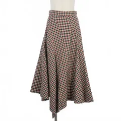 ジェイダブリューアンダーソン JWアンダーソン J.W.ANDERSON チェック柄 アシンメトリーヘム フレアスカート S マルチカラー SK0047PG0332645
