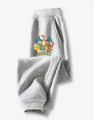 ポケモン キャラクター グレー トレーナー 起毛 ズボン 新品 120