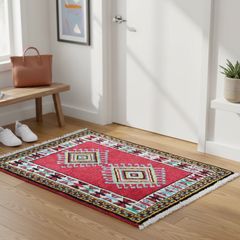 ギャッベ 玄関マット 本物 手織り ロリバフ ペルシャ絨毯 ギャベ ラグ