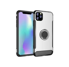 iPhone11Pro スマホケース 背面ケース ハイブリッド 2重構造 TPU+PC 耐衝撃 マット メタリックカラー 落下防止 スタンド機能 ホルダーリング