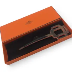 美品　HERMES　エルメス　バッファローホーン　水牛の角　かんざし　アクセサリー　ヘアアクセ　箱付