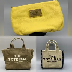 257001412 マークジェイコブス トートバッグ カーキ ベージュ クロスバック イエロー