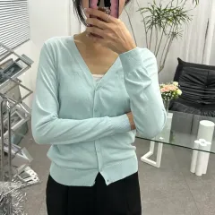 ユニクロ ミント カーディガン M