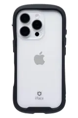 iFace Reflection iPhone 16 Pro ケース クリア 強化ガラス(ブラック)【アイフェイス iphone16pro ケース アイフォン16プロ カバー スマホケース 透明 黄変防止 耐衝撃 ストラップホール付き クリアケース 】s