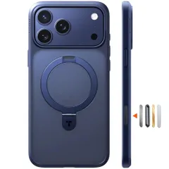 TORRAS iPhone 17 Pro 用 ケース【11年の匠心設計・3in1多機能スタンド】 カメラボタン 【3倍米軍規格MIL・Magsafe対応】 耐衝撃 急速充電対応 黄ばみなし 指紋防止 滑り止め 6.3インチ「Ostand Q1 Guardias