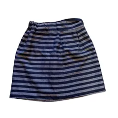 C453 ELLEPLANETE スカート ボーダー 白黒 春