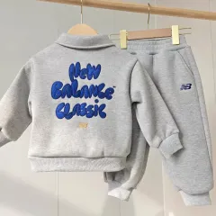 (新)ニューバルキッズ 起毛 セットアップ グレー