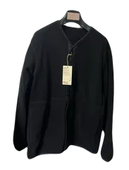 無印良品　素材に通る　フリース　カーディガン　紳士　黒　XL 希小品