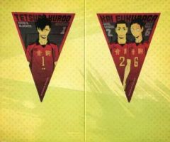 [중고] 스티커 스티커 (캐릭터) 쿠로오 / 바다 & 후쿠나가 플래그 스티커 세트 [이치 반 쿠지 하이큐 !! ~ 신 쓰레기 버려진 장소의 결전! ~] K 상