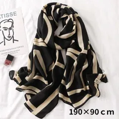 大判ストール　ストール　スカーフ　薄手　結婚式　431　首巻き　ショール　黒 暖房　シンプル　人気　大人