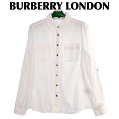 BURBERRY LONDON】五分袖シャツ ホワイト チェック柄 40 - メルカリ
