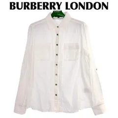 【美品】 BURBERRY LONDON 長袖 薄手 シャツ 40 ホワイト