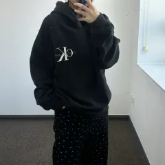 Calvin Klein Jeans 켈빈클라인 スモールロゴ ブラック フードTシャツ