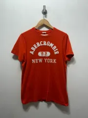 100 Abercrombie アバクロンビー オレンジ 半袖 Tシャツ New York