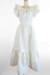 MISTREASS｜Ribbon Jacquard Tiered Frill Dress