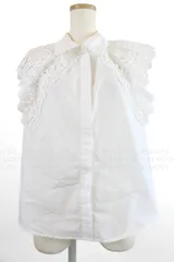 L.B CANDY STOCK｜レースフリルショルダーブラウス