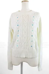 FURFUR｜ハート刺繍アイレットセーター