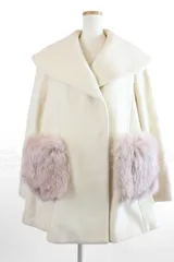 DEICY｜ポケットファー ビッグカラーAラインコート