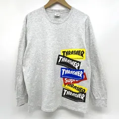 Supreme Thrasher シュプリーム スラッシャー コラボ ロング Tシャツ 長袖 Lサイズ ※中古