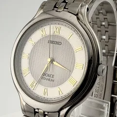 SEIKO 8J41-6120 セイコー DOLCE ドルチェ クォーツ　TITANIUM メンズ　ボーイズ　腕時計 稼働品 電池交換済【R324】