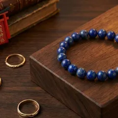 【幸運を招く聖なる石】夜空のようなラピスラズリのブレスレット｜9月・12月誕生石・お守り・合格祈願
