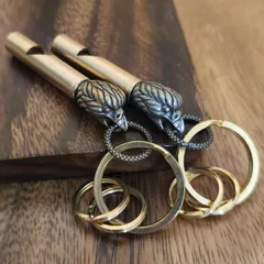 鷲ホイッスル 真鍮製 ブラス キーホルダー 防犯防災 開運 風水 縁起物 お守り 厄除け 真鍮雑貨 ギフト対応　G06ゴールド　S06シルバー