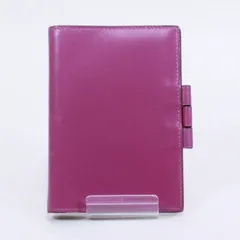 HERMES アジェンダ GM 手帳カバー ボックスカーフ パープル 財布・小物（その他） シルバー