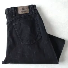 ■古着 Wrangler ラングラー ブラックジーンズ デニムパンツ RELAXED FIT 黒 実寸W38L30【L5459】
