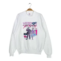 90s ジャージーズ USA製 ヴィンテージ グラフィック スウェット 白 JERZEES サイズM 古着 CF1003