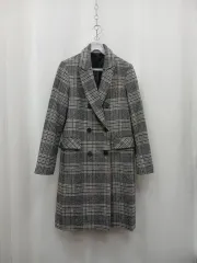 チェック ダブル ボタン コート