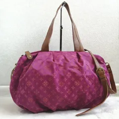 ラシット ショルダーバッグ ハンドバッグ 2way ミニボストン ナイロン モノグラム 総柄 ピンク レザー ピンク 革 russet