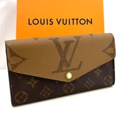 新品同様｜LOUIS VUITTON ポルトフォイユ・サラ ジャイアント モノグラム マロン ICチップ 正規品箱袋付