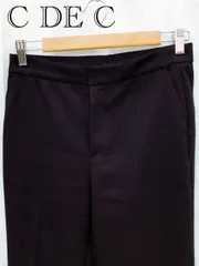 COUP DE CHANCE クードシャンス リネンライクストレッチクロップドパンツ ジッパーフライ 38 ネイビー BC187-66454JJ M ブラウン  レディース ファッションのサムネイル
