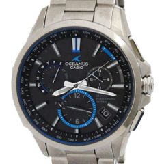 稼働 箱 保証書 別紙】CASIO オシアナス マンタ 電波ソーラー チタン 