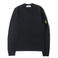 STONE ISLAND ストーンアイランド Tシャツ ブラック 黒 サイズ:S | コンパスロゴワッペン付き Vネック フットボール ロングスリーブTシャツ | 591520340 | トップス カットソー | イタリア製【メンズ】【中古】