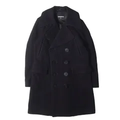 DSQUARED2 ディースクエアード コート ネイビー 紺 サイズ:42 | 13スター アンカーボタン メルトンウール ロング ピーコート | アウター ジャケット 上着【メンズ】【中古】