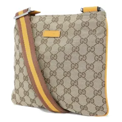 GUCCI グッチ バッグ | GGキャンバス ロゴ ショルダーバッグ / メッセンジャーバッグ | 肩掛け クロスボディ | ブラウン系 | イタリア製 ブランド カバン【レディース】【中古】