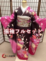 振袖フルセット】金彩 花車に百花繚乱 7点セット - メルカリ