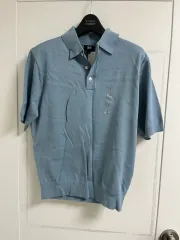 新品 UNIQLO U ニット ポロシャツ S ブルー