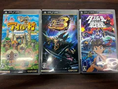 PSP ソフト 3本セット モンスターハンター3rd アイルー村 ダンボール戦機 まとめ売り 動作確認済 カプコン