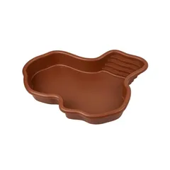 Mollytek 파충류 목욕 파충류 목욕 그릇 수영장 파충류 거북 워터 보울 도마뱀, 뱀, 거북이, 흰동가리, 도마뱀용 오버사이즈 드링크 디쉬 배스 볼 (브라운)