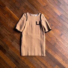 美品 セリーヌ ワンピース フィービー期 CELINE シルクウール切替 半袖