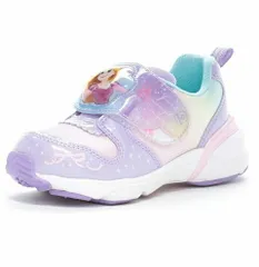 【moonstar】DN C1358LE PURPLE 光る靴 パープル Disney ディズニー ラプンツェル 子供靴 キッズ  ムーンスター 女の子 LED 抗菌防臭