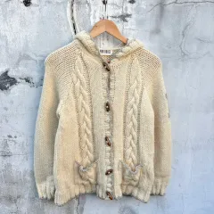 ピンクハウス ウール フード ニット カーディガン