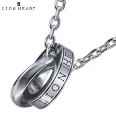 【新品】ライオンハート LION HEART LH-1  ロゴダブルリングネックレス（シルバー） ペンダント サージカルステンレス製 03NE051BSS【国内正規品】