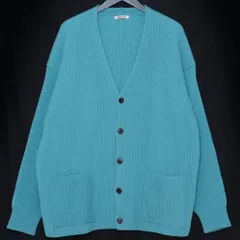 AURALEE Super Fine Wool Rib Knit Big Cardigan サイズ5 ブルー A22AC01RKのサムネイル