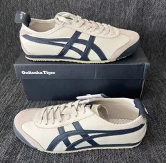 【新品・未使用】Onitsuka Tiger MEXICO 66 スニーカー ホワイト×ネイビー 箱付き 男女兼用