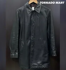 TORNADO MART トルネードマート レザージャケット レザーコート 革ジャン 本革 牛革 バッファロー メンズM ブラック 古着 中古 80016