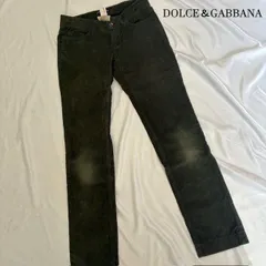 ドルチェ＆ガッバーナ 　DOLCE&GABBANA 　メタルロゴプレート コーデュロイパンツ 　モスグリーン系　サイズ：36のサムネイル