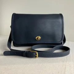 Rare Vintage Coach Ridgefield Bag Navy Leather Shoulder Bag USA